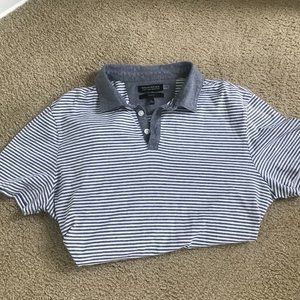 Banana Republic Striped Polo, Slim Fit Large